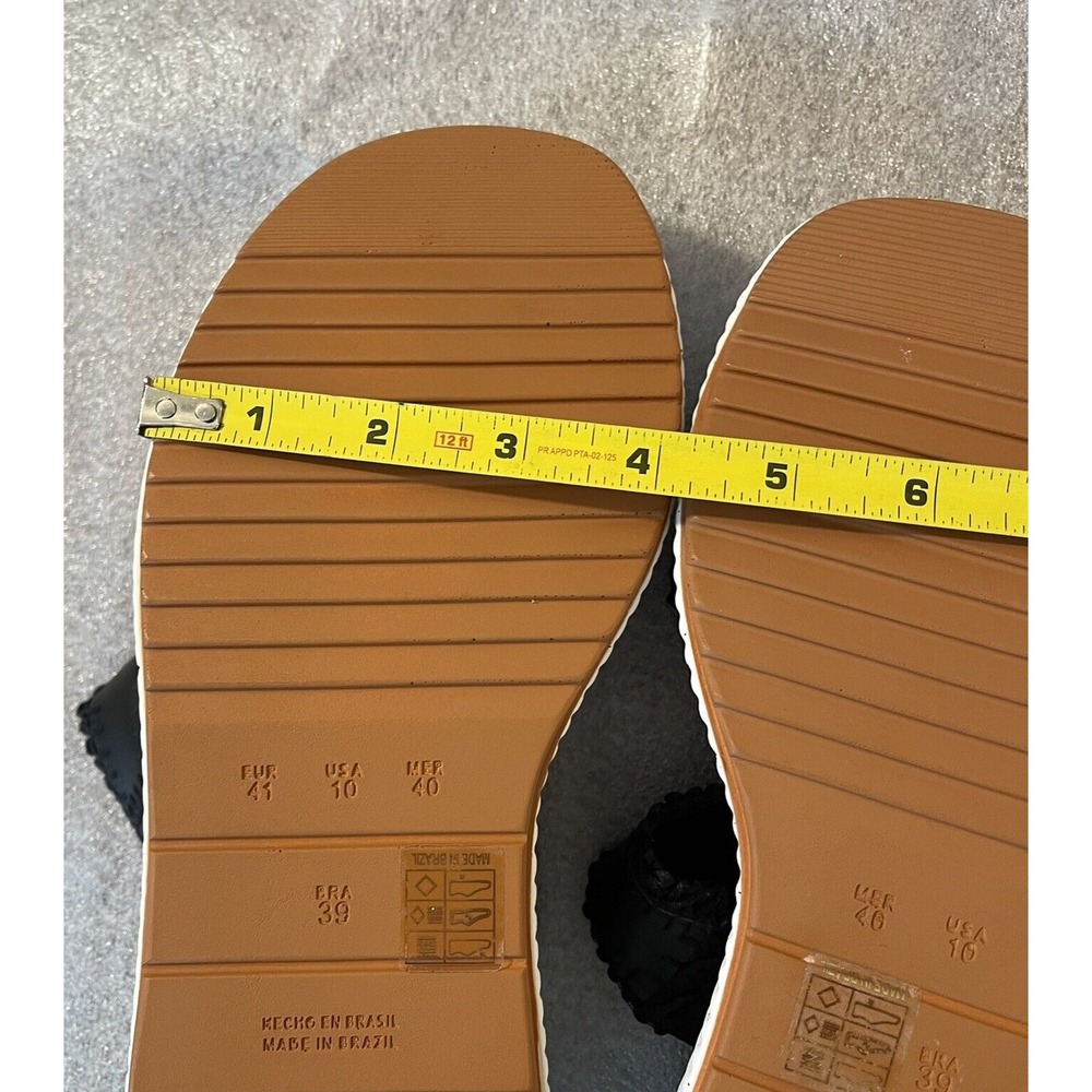 Love Rio Gillie Platform Sandal Women's Sz 10 Eu 41 Black Brazil Slide - Picture 8 of 10